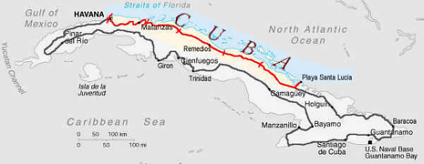 Cuba: Section 5 Route Map