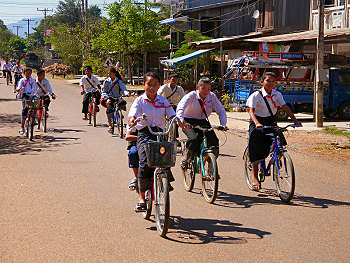 Schoolkids on Bikes