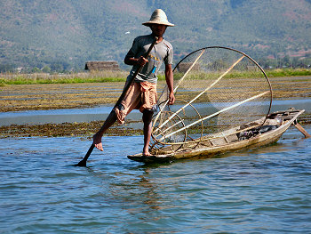 Inle Lake Boatman