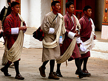 Men in Punhaka Dzong